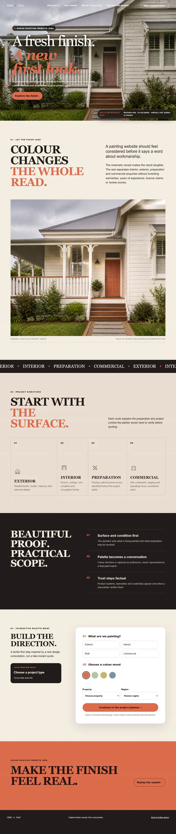 House painting website idea
