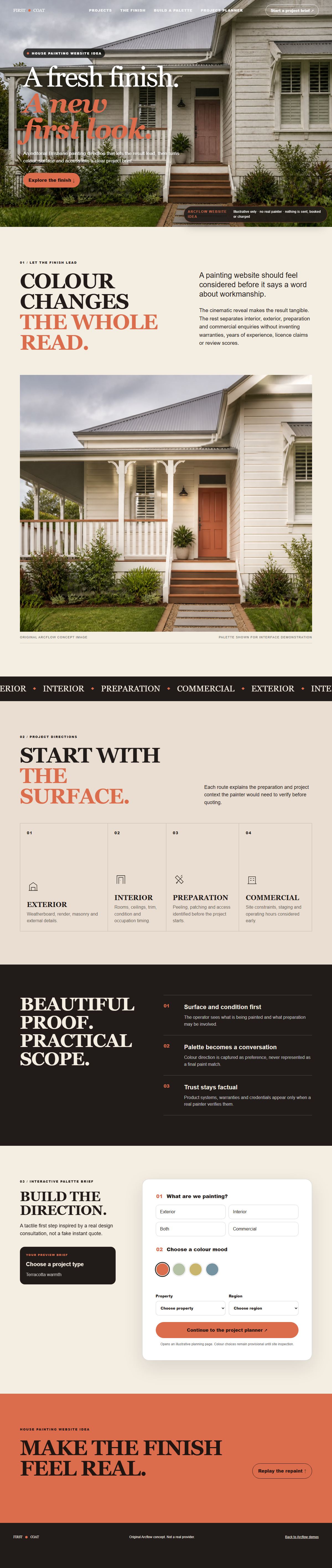 House painting website idea