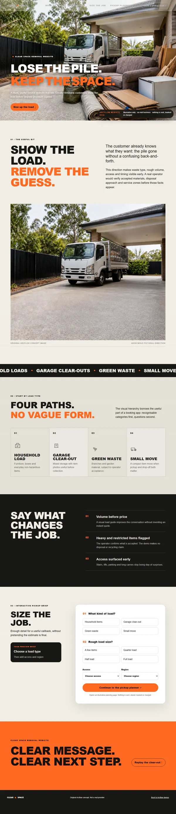Clear Space removal website