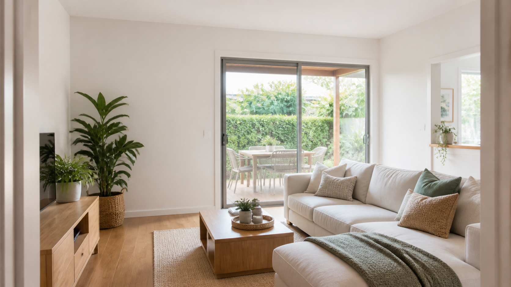 Illustrative bright and tidy Brisbane living room